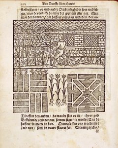 Training und Pflanzen im Garten, aus Der niederländische Gärtner von Johann van der Groen, veröffentlicht 1699 von Dutch School