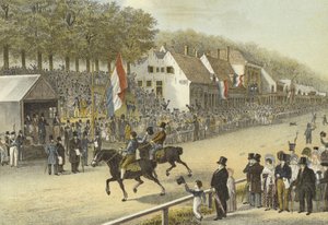 Trabrennen um die Goldene Peitsche, Leeuwarden, 24. Juli, 1830 von Dutch School