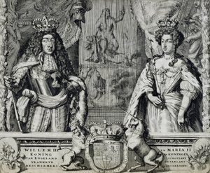 Wilhelm III. (1650-1702) und Maria II. (1662-94), ca. 1688-94 von Dutch School