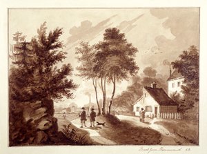 Ansicht von Brook Green, Hammersmith, London, ca. 1820
