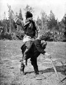 Finnen spielen Kykka, das Nationalspiel, 1936