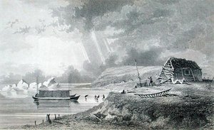 Eskimaux-Winterhaus auf Atkinson Island, 13. Juli, aus 