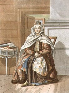 Tartarische Frau aus Tomsk, graviert von Jegor Skotnikoff (1782-1843) (Lithografie)
