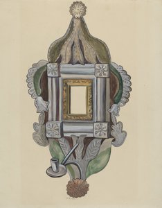 Kerzenleuchter mit Spiegel von E. Boyd