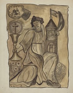 Wandbehang von Santa Barbara, um 1936