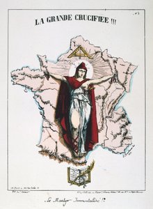 Le Martyr Immortalisé!, Allegorie der Republik Frankreich, 1871 von E. Courtaux
