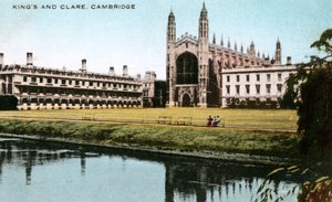 Kings und Clare Colleges, Cambridge, Cambridgeshire, frühes 20. Jahrhundert von E. Dennis