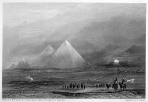 Die Pyramiden, Gizeh, Ägypten, 19. Jahrhundert
