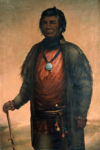 Porträt von Shabbona, Potawatomi-Häuptling, 1859