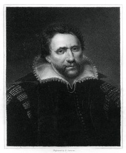 Benjamin Jonson, englischer Renaissance-Dramatiker, Dichter und Schauspieler, 1834 von E. Scriven