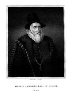 Thomas Sackville, 1. Earl of Dorset, englischer Staatsmann und Dichter, 1824 von E. Scriven