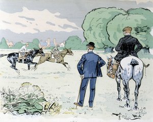 Reiten - Zeichnung von Thelem von E. Thelem