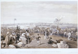 Landung der Expedition nach Kertsch bei Kamish Bournou, 1855