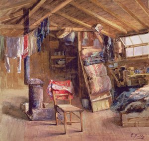 Ein Dachbodeninterieur, ca. 1860 von E. Zoello