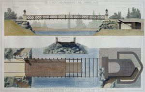 Bois de Vincennes und die Reuilly-Inselbrücke, Illustration aus 