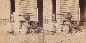 Farbige Wachen im Dienst in der Nähe von Dutch Gap, 1864