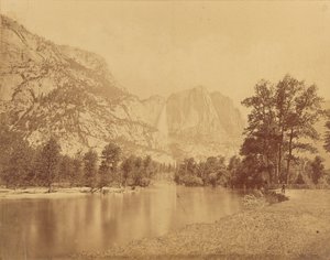 Wasserfälle von Yosemite. (Großer Grizzlybär.) 2600 Fuß Fall.