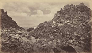 Quezaltenango vom Krater eines Vulkans, 1877 von Eadweard Muybridge