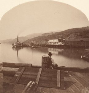Sausalito vom N.P.C.R.R. Steg, Blick nach Süden von Eadweard Muybridge