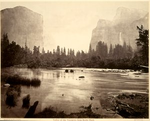 Tal des Yosemite, von Rocky Ford von Eadweard Muybridge