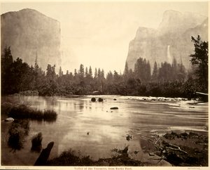 Tal des Yosemite, von Rocky Ford, 1872 von Eadweard Muybridge