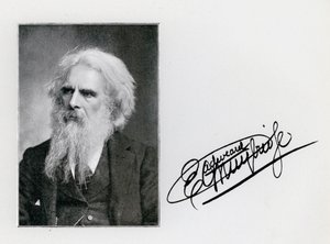 Eadweard Muybridge, Porträt und Unterschrift von Eadweard Muybridge