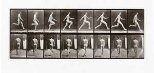 Mann läuft, Tafel 65 aus Animal Locomotion, 1887 von Eadweard Muybridge