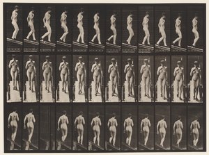 Tafel 119. Steigung hinabsteigen, rechte Hand auf Brust (Schuhe)