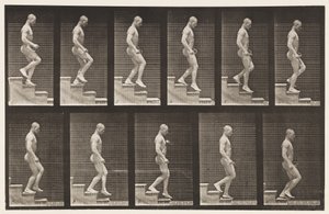 Tafel 126. Treppe hinuntersteigen von Eadweard Muybridge