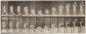 Tafel 224. Bücken und Wasserkrug auf den Kopf heben von Eadweard Muybridge