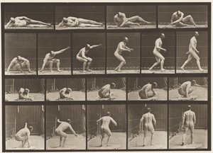 Tafel 258. Aufstehen vom Boden und Weggehen von Eadweard Muybridge