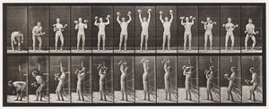 Tafel 322. Heben und Absenken von zwei 50-Pfund-Hanteln von Eadweard Muybridge