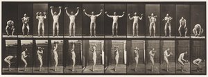 Tafel 325. Heben und Halten von zwei 50-Pfund-Hanteln, 1885 von Eadweard Muybridge