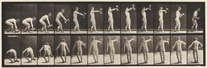 Tafel 326. 50-Pfund-Hantel in Armlänge heben von Eadweard Muybridge