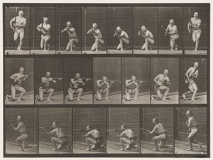 Tafel 356. Knien, schießen und aufstehen von Eadweard Muybridge