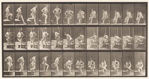 Aus der Badewanne steigen, hinsetzen, Füße abwischen von Eadweard Muybridge