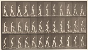 Tafel 482. A, Gehen; B, Treppen steigen; C, Abwärts geneigt von Eadweard Muybridge