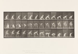 Platte 538. Doppelte Amputation der Oberschenkel; Junge; A, Vorwärtsbewegung von Eadweard Muybridge