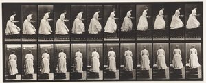 Treppensteigen, Becken in den Händen von Eadweard Muybridge