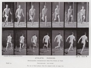 Die menschliche Figur in Bewegung: Athlet, Laufend von Eadweard Muybridge