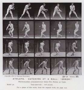 Die menschliche Figur in Bewegung: Athlet, der nach einem Ball greift, "Fehler" von Eadweard Muybridge