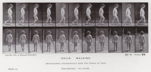 Die menschliche Figur in Bewegung: Kind, Gehend von Eadweard Muybridge