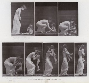 Die menschliche Figur in Bewegung: Ausgewählte Phasen aus Serie 80 von Eadweard Muybridge