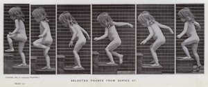 Die menschliche Figur in Bewegung: Ausgewählte Phasen aus Serie 87 von Eadweard Muybridge