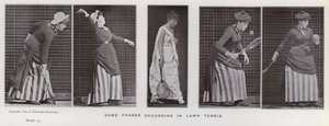 Die menschliche Figur in Bewegung: Einige Phasen beim Rasentennis von Eadweard Muybridge