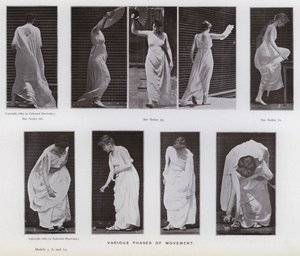 Die menschliche Figur in Bewegung: Verschiedene Bewegungsphasen von Eadweard Muybridge