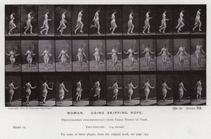 Die menschliche Figur in Bewegung: Frau, Seilspringen von Eadweard Muybridge