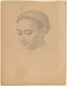 Kopf einer jungen Frau von Eastman Johnson