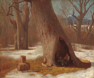 Die Schulschwänzer, um 1870 von Eastman Johnson