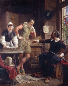 Ben Jonson beschreibt sein Duell mit Drummond in Hawthornden von Ebenezer Crawford
